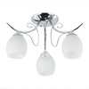 Chromowana stylowa lampa sufitowa z trzema mlecznymi kloszami ELLA 3xE27 Milagro ML2762
