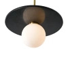Lampa wisząca marmur + szkło nad wyspę kuchenną Bilo III 1xG9 czarny PL0136-BK Yaskr