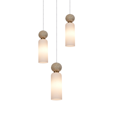 Lampa wisząca Santos mosiężna 3xG9 Italux PND-95331-3-BRSS