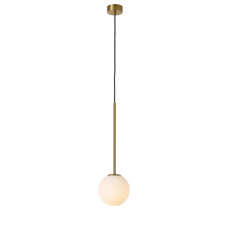Lampa wisząca zlota z białą kulą o średnicy 15cm Bolti 1xE14 PL0112-GD Yaskr