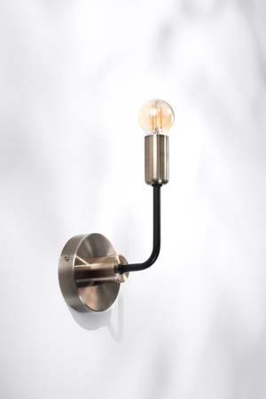 Saga lampa kinkiet patyna+matowy czarny 1x40w e14 Candellux 21-01313