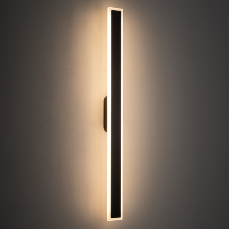 Prostokątny podłużny czarny kinkiet elewacyjny 100cm 3000K IP54 ISLA LED Nowodvorski 11553