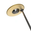 Czarna lampa stojąca z panelem LED w kolorze różowe złoto Solenia dotykowa 1xLED FL0104 Yaskr