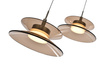Lampa wisząca trójka okrągła Crema brąz / klosz coffee Aviano Lighting 5058-321