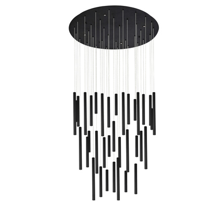 Duża 80cm lampa wisząca z cienkimi tubami ILIOS 36 PENDANT 3-STEP DIMM BK AZZARDO AZ5747