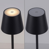 Czarna lampa podłogowa bezprzewodowa USB również na zewnątrz EURIA LED 3000K Just Light 19252-18