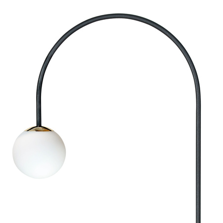 Lampa podłogowa czarna łukowa z kulistym kloszem BOW 1xE14 Zuma Line 1280