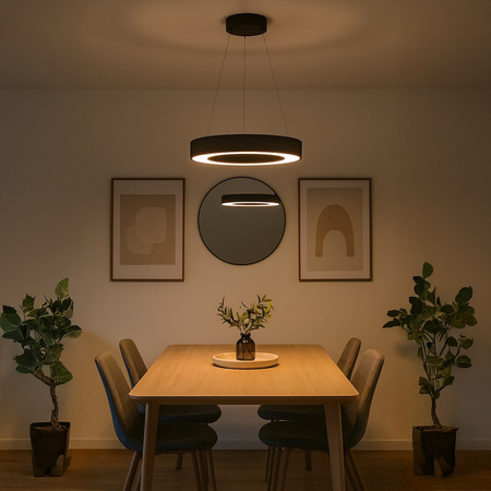 Czarna lampa wisząca z funkcją CCT Union 40W LED 3000-4000-6000K Milagro ML1866