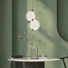 Lampa wisząca dwie szklane kule na czarnym pionowym profilu LED PLAYA 3000K Candellux Studio 32-50489