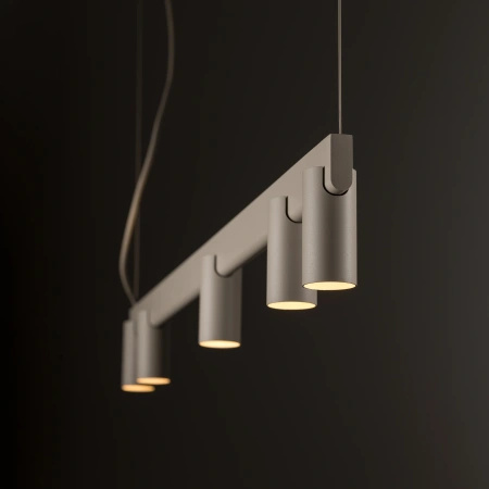 Lampa wisząca beżowa belka z tubami FOURTY LINE LED 900 Nowodvorski 12297