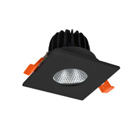 Kwadratowe oczko podtynkowe w kolorze czarnym CLEAN S IP44 7W CCT SWITCH BK AZZARDO AZ5989