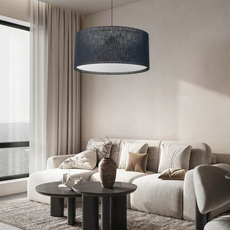 Lampa wisząca czarny abażur o średnicy 77cm LARGO BLACK 3XE27 Tk Lighting 11486