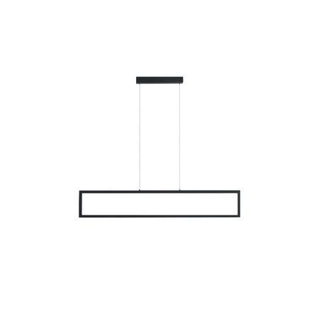 Lampa wisząca czarna prostokątna ramka FADA 120 BK AZZARDO AZ6533