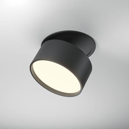 Wpuszczana czarna ruchoma oprawa LED Onda DL024-12W-DTW-B Maytoni