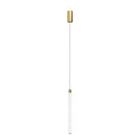 Lampa wisząca złota świecąca pionowa rurka o średnicy 3cm LED Ray P022PL-L20G3K Maytoni
