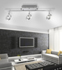 Potrójna lampa listwa sufitowa do łazienki w kolorze aluminium LED 3000K IP44 SILEDA Paul Neuhaus 6785-96