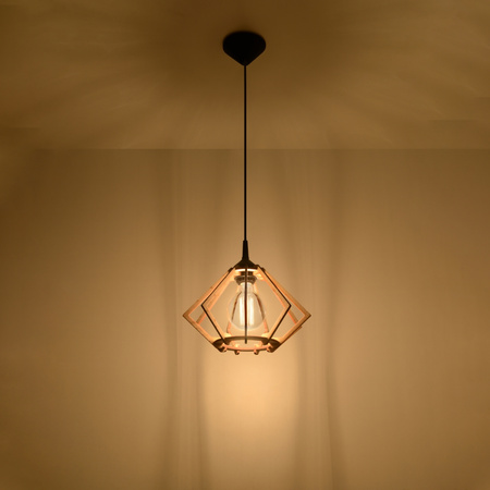Lampa wisząca POMPELMO drewniana Sollux Lighting SL.0393