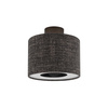 Lampa sufitowa okrągła z tkaniny w kolorze czarny melanż 23cm 1xE27 AMARELA S Nowodvorski 11657