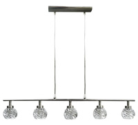 GIRA ZWIS 5X40W G9 SATYNA NIKIEL+KRYSZTAŁ PROMOCJA Candellux 35-04607