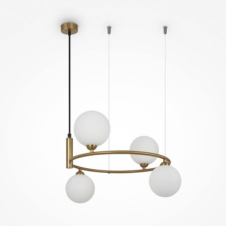Lampa wisząca RING Maytoni mosiądz MOD013PL-04BS1
