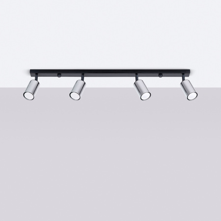 Plafon WINX 4L czarny/chrom Sollux SL.1371