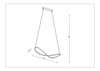 Lampa wisząca czarna LED przypominająca symbol nieskończoności ROSENTRA Zuma Line P241060001