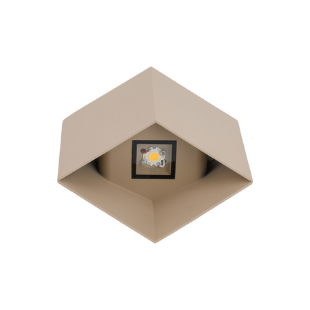 Beżowy kinkiet dekoracyjny na dom CUBE BEIGE LED IP54 Tk Lighting 18328
