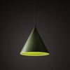 Lampa wisząca stożek o średnicy 33,5cm w kolorze zielonym CONO PEAPOD 1XE27 L 1xE27 Tk Lighting 10887