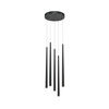 Lampa wisząća 5 czarnych sopli na kole LED Cascade MOD132PL-L30BK Maytoni