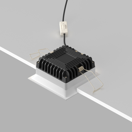 Kwadratowa oprawa wpuszczana 11x11cm LED IP44 do łazienki Okno DL056-12W3-4-6K-W Maytoni