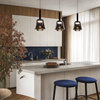 Lampa wisząca czarna z dymionym szkłem BUENO Candellux Studio 31-50441