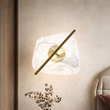 Kinkiet szklany mosiężny RELAX 5W LED 3000K Candellux Studio 21-50793