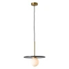 Lampa wisząca marmur + szkło nad wyspę kuchenną Bilo III 1xG9 czarny PL0136-BK Yaskr