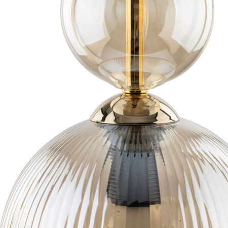 Lampa wisząca pojedyńcza koniakowe ryflowane szkło SOPHIA COGNAC 1xE14 Tk Lighting 11040