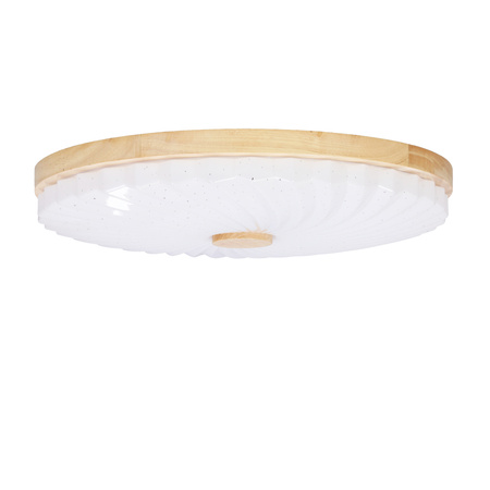 LEMO LAMPA SUFITOWA PLAFON DREWNIANY 24W LED 38CM BIAŁY 4000K Candellux 13-24961