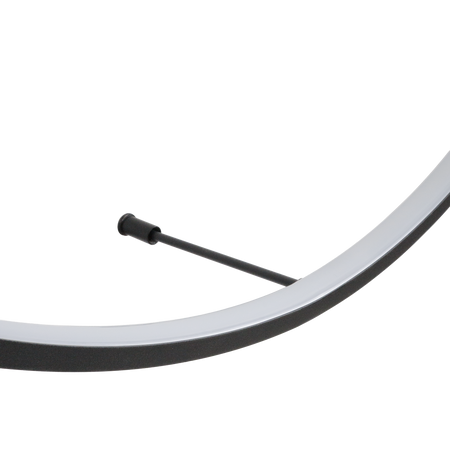 Duży kinkiet ścienny - czarny pierścień 80cm IP44 LED 3000K Maxlight W0437 Visual 30W
