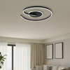 Czarna lampa sufitowa do salonu LORENZO BLACK 22W LED 4000K Milagro ML1848