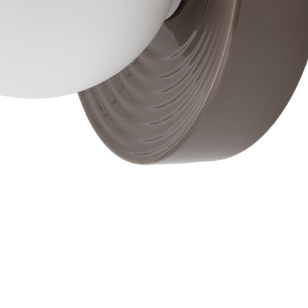 Brązowa ceramiczna oprawa ścienna 22cm z kulistym kloszem 1xG9 CLAY M Nowodvorski 11747