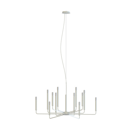 Lampa wisząca biała nowoczesna – minimalistyczny żyrandol świecznikowy do salonu 12xE14 ORTO A Nowodvorski 11463