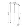 Lampa wisząca MOZAICA 3L metalowa Sollux Lighting SL.0892