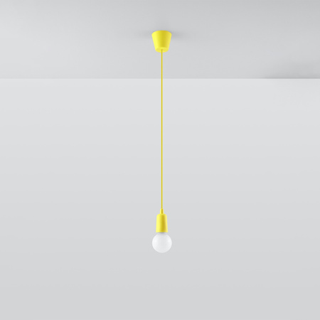 Lampa wisząca DIEGO 1 żółta Sollux SL.0578