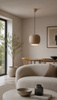 Lampa wisząca jedynka Positano piaskowy nude Aviano Lighting 6026-119