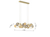 Lampa wisząca METZ 14 złota Wofi Premium 7015-1404