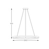 Lampa wisząca ring o średnicy 90cm HORIK LED Zuma Line PEN89424-90BK