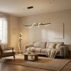 Lampa wisząca falowana nad stół LED 3000K VIRGO PENDANT 150 3-STEP DIMM BK AZZARDO AZ7152 z wbudowanym 3-stopniowym ściemniaczem