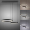  Lampa wisząca dwa czarne okręgi ESKO Paul Neuhaus 2360-18 sterowana pilotem