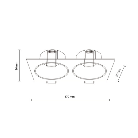Podwójne oczko wpuszczane białe IP65 PRISMA DUO WHITE 2xGU10 Tk Lighting 10580