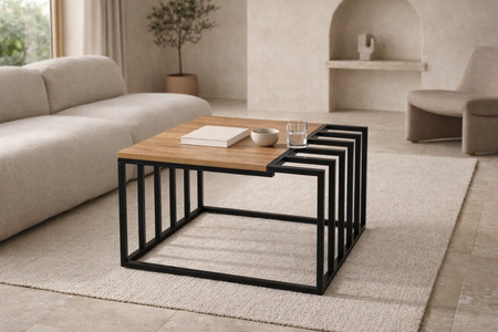 Czarny stolik kawowy geometryczny KS-27 STOLIK z serii KAJA HOME