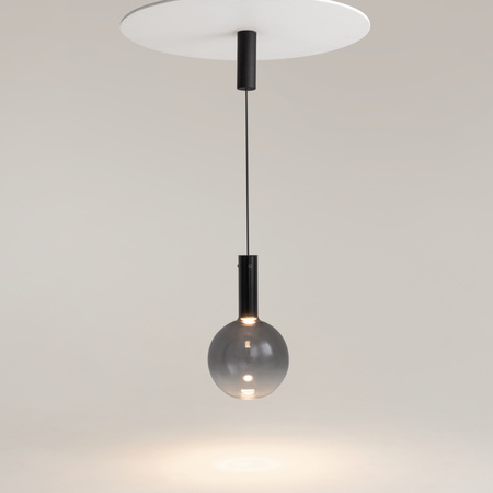 Wysokiej jakości lampa wisząca z dymioną szklaną kulą LED 3000K Nebula MOD182PL-L6B3K Maytoni