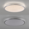 Okrągła lampa sufitowa 49cm z srebrną obramówką z funkcją SwitchMo KYLE LED 3000K Just Light 14295-21